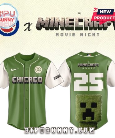 Chicago Cubs MLB x Minecraft Movie Night Baseball Jersey