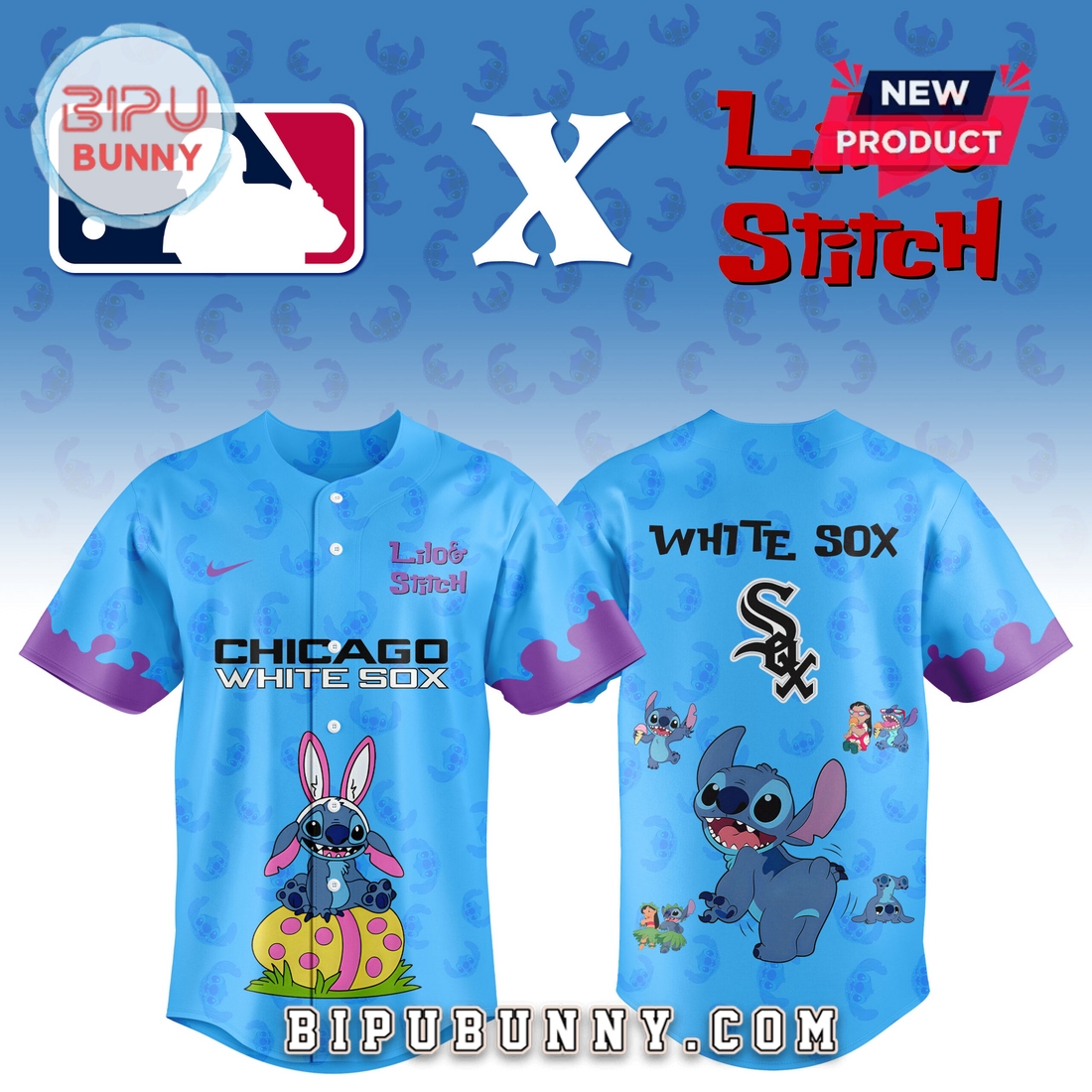 Chicago White Sox MLB x Lilo and Stitch Baseball Jersey
