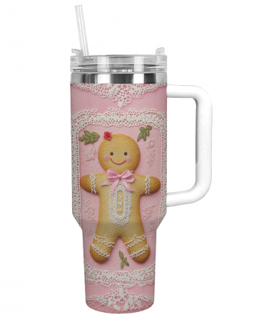 Chrismas Coquette Christmas Custom Stanley Quencher 40oz Stainless Steel Tumbler With Handle