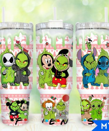 Festive Cartoon Character Tumbler - Cute Holiday Drinkware Gift