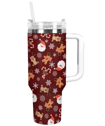 Christmas Cheer Custom Stanley Quencher 40oz Stainless Steel Tumbler With Handle