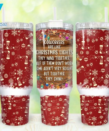 Festive Christmas Lights Tumbler - Perfect Gift for Coworkers