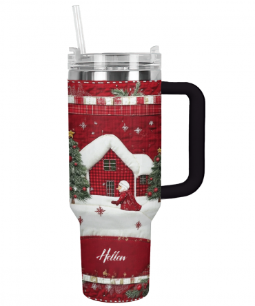 Christmas Custom Stanley Quencher 40oz Stainless Steel Tumbler With Handle