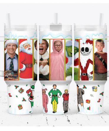 Festive Movie Characters Mug - Perfect Holiday Gift for Movie Lovers!