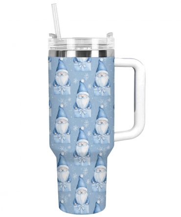 Christmas Gnomes Custom Stanley Quencher 40oz Stainless Steel Tumbler With Handle