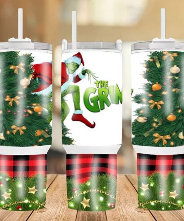 Festive Grinch Christmas Tumbler with Handle - Holiday Cheer in Every Sip!