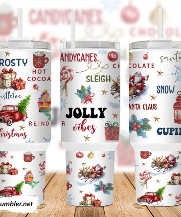 Festive Christmas Tumbler with Handle - Holiday Cheer in Every Sip!