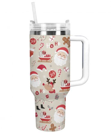 Christmas Joy Custom Stanley Quencher 40oz Stainless Steel Tumbler With Handle