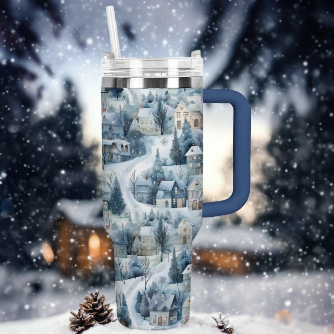 Christmas Joy Custom Stanley Quencher 40oz Stainless Steel Tumbler With Handle - Image 2