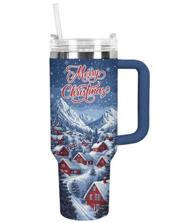 Christmas Land Custom Stanley Quencher 40oz Stainless Steel Tumbler With Handle