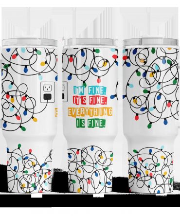 Cheerful Holiday Travel Mug with Fun Light Design - Perfect Gift