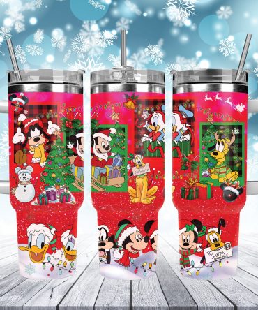 Festive Cartoon Holiday Tumbler with Straw - Perfect Gift for Christmas Cheer