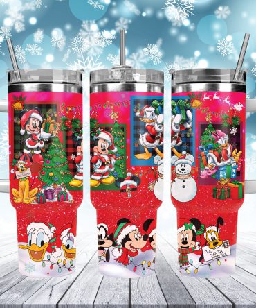Festive Disney Holiday Tumbler - Celebrate with Mickey & Friends!