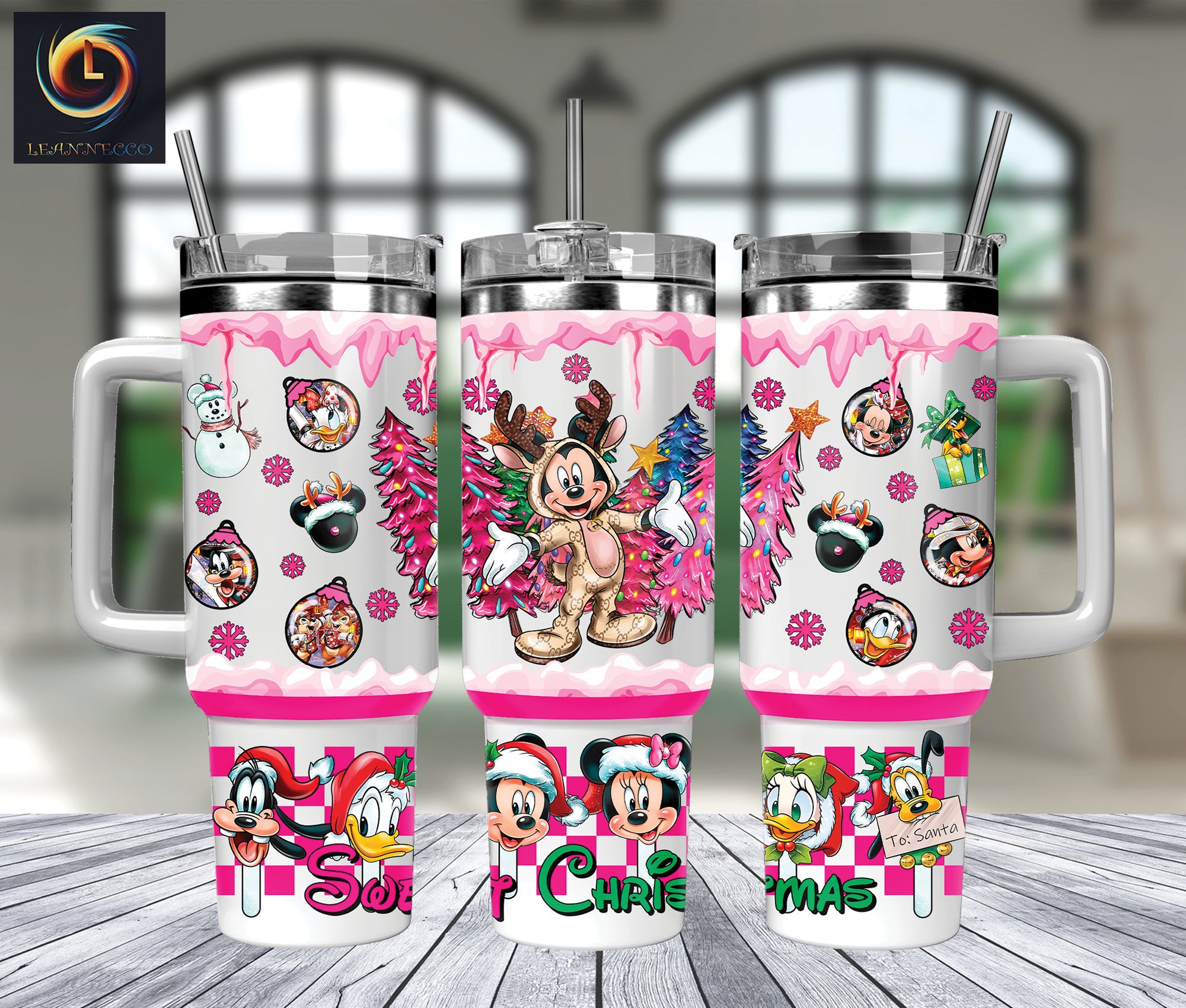 Festive Cartoon Character Christmas Tumbler - Perfect Holiday Gift!