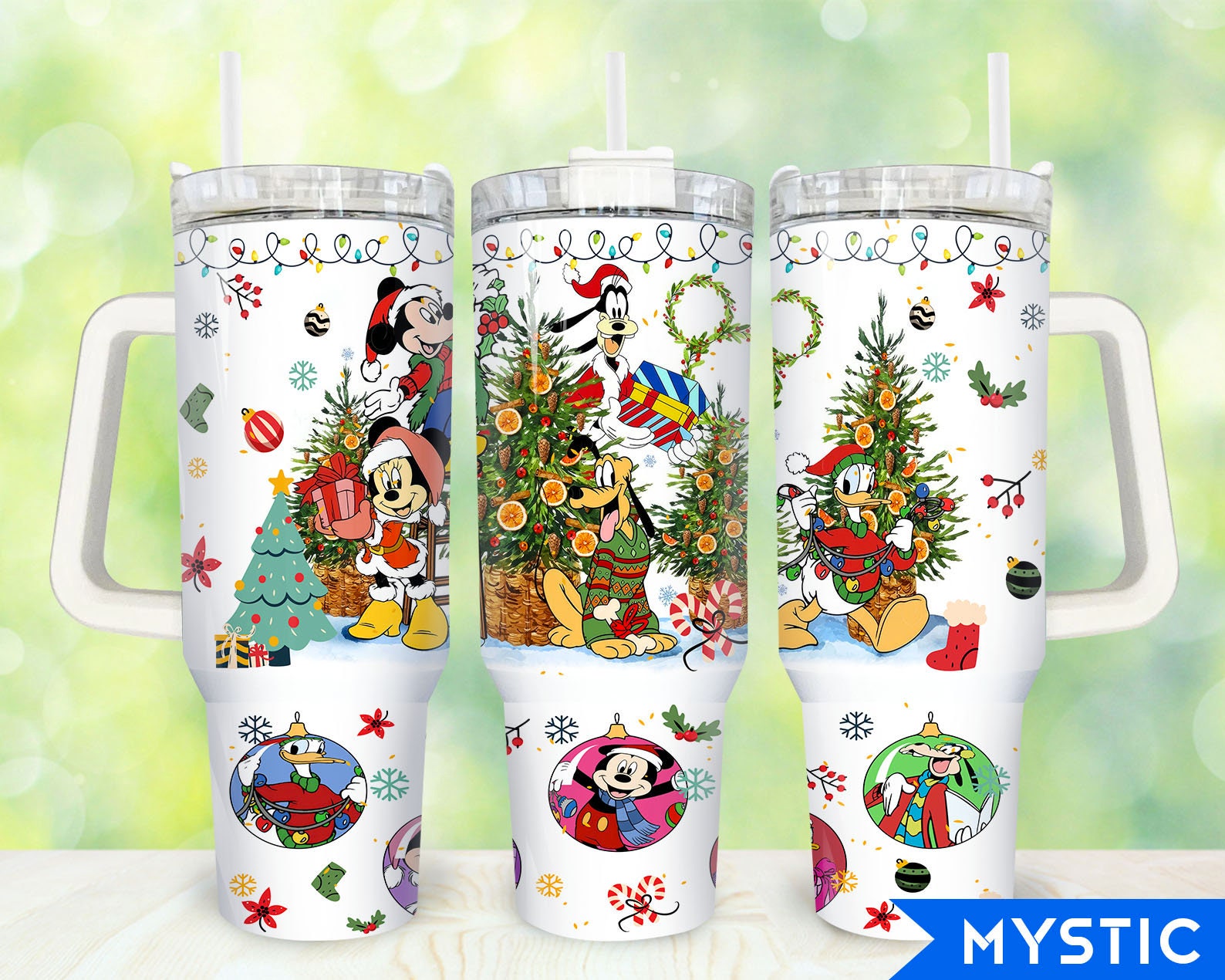 Festive Holiday Characters Tumbler – Double-Wall Insulated, 40oz