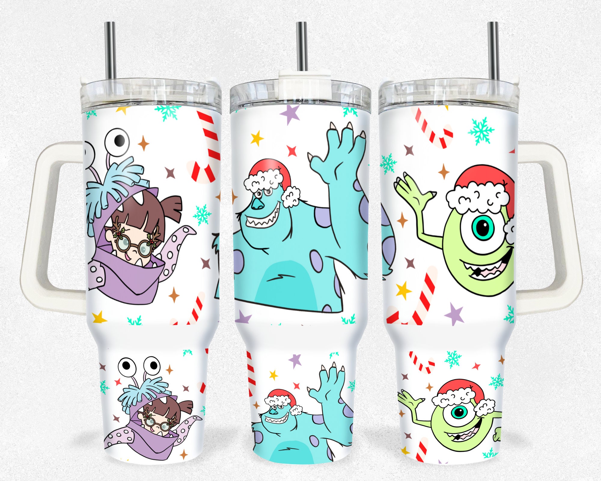 Festive Cartoon Character Insulated Tumbler - Holiday Edition