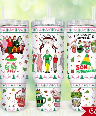 Festive Holiday Tumbler with Iconic Movie Designs - Perfect Christmas Gift
