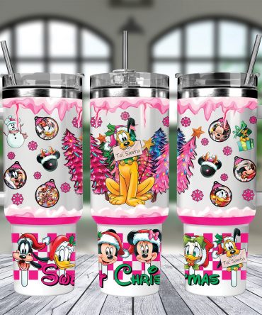 Festive Cartoon Christmas Tumbler with Straw - Perfect Holiday Gift Mug