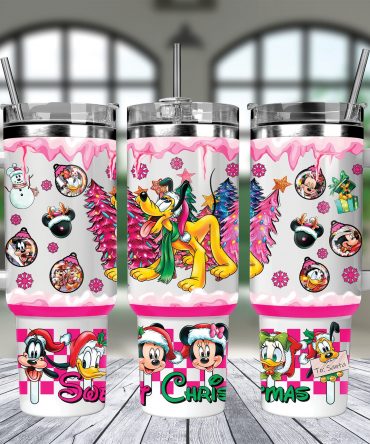Festive Cartoon Characters Christmas Tumbler - Holiday Cheer in Every Sip!