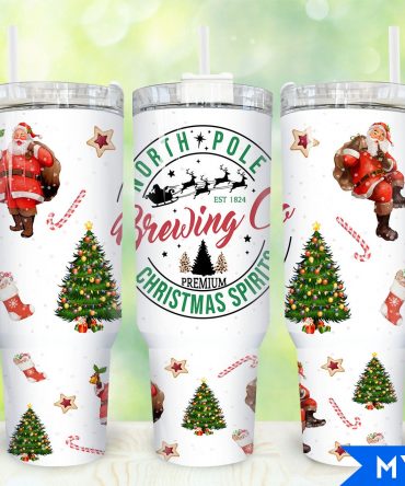 Festive Santa & Christmas Tree Tumbler - Holiday Spirit Mug