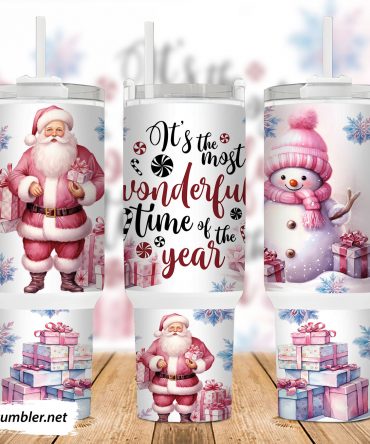 Festive Santa & Snowman Christmas Tumbler - Perfect Holiday Gift!