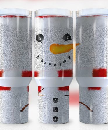 Festive Snowman Tumbler with Handle - Holiday Cheer in Every Sip!