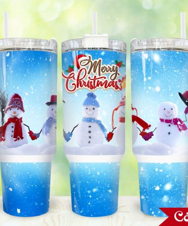 Festive Snowman Christmas Tumbler with Handle - Perfect Holiday Gift