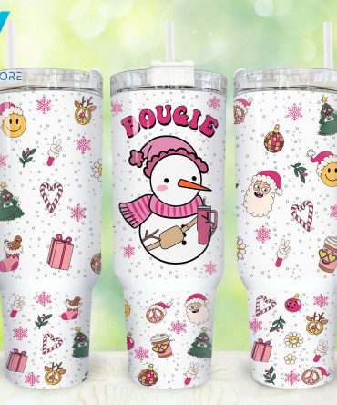 Festive Snowman Tumbler with Handle - Christmas Cheer in Every Sip!