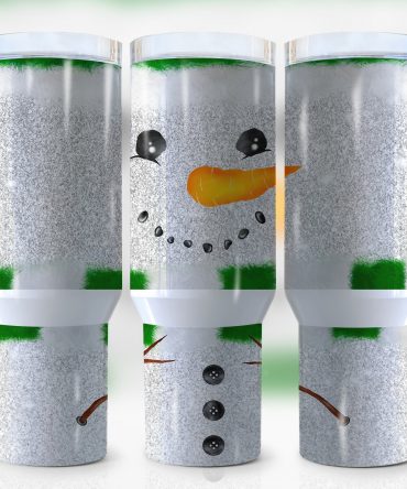 Festive Snowman Tumbler Mug with Handle - Perfect for Holiday Drinks
