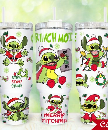 Festive Cartoon Christmas Tumbler - Holiday Cheer with Cute Characters