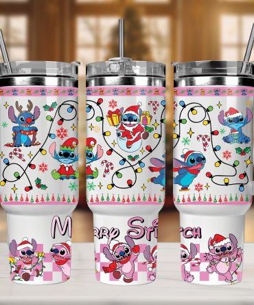 Festive Holiday Travel Mug with Cute Cartoon Characters - Limited Edition