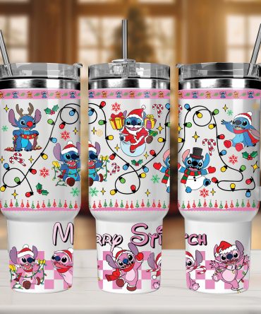 Festive Cartoon Character Holiday Tumbler with Straw - 40oz