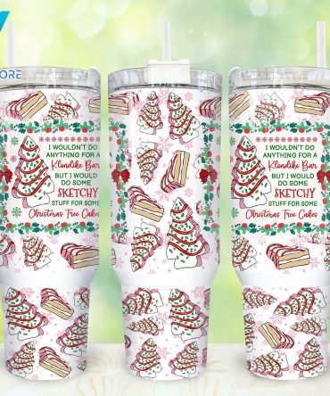 Festive Christmas Tree Cake Travel Mug - Perfect Holiday Gift for Coffee Lovers