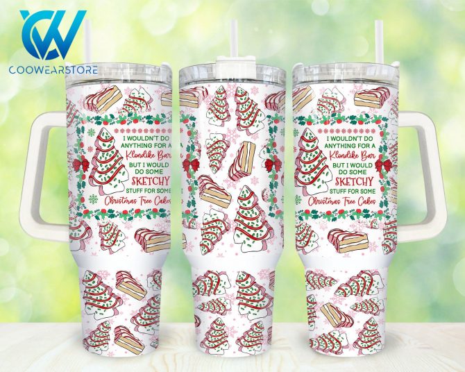 Festive Christmas Tree Cake Travel Mug - Perfect Holiday Gift for Coffee Lovers
