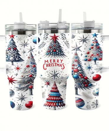 Christmas Tree Magic Custom Stanley Quencher 40oz Stainless Steel Tumbler With Handle