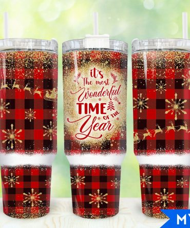 Festive Holiday Tumbler with Handle - Perfect Gift for Christmas Cheer
