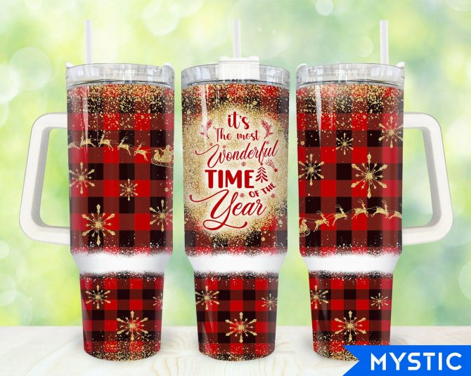 Festive Holiday Tumbler with Handle - Perfect Gift for Christmas Cheer