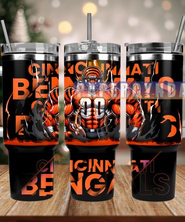 Cincinnati Bengals 40oz Tumbler with Handle - Perfect Gift for Football Fans