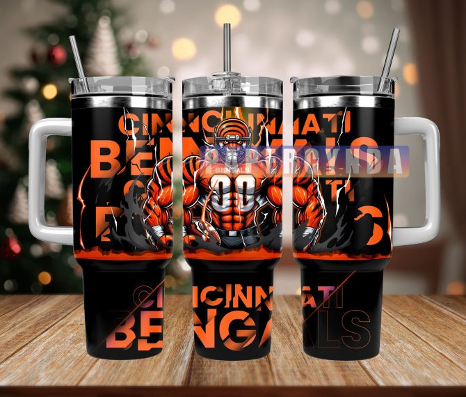 Cincinnati Bengals 40oz Tumbler with Handle - Perfect Gift for Football Fans