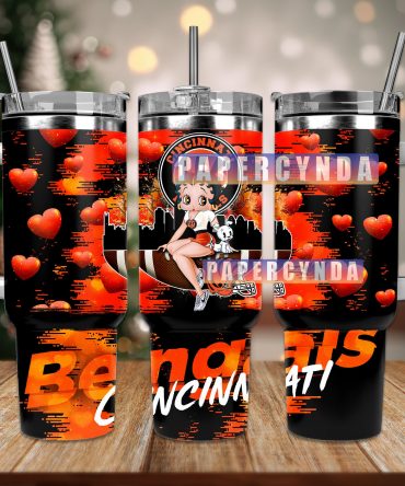 Stylish Cincinnati Bengals Tumbler with Cartoon Design - Perfect Gift for Fans