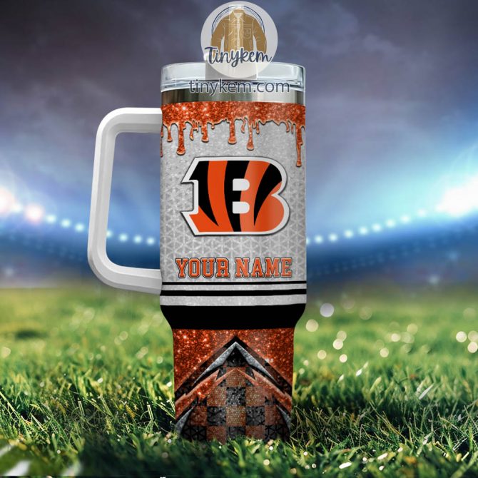 Personalized Custom Football Tumbler Cup with Handle - Add Your Name - Image 3