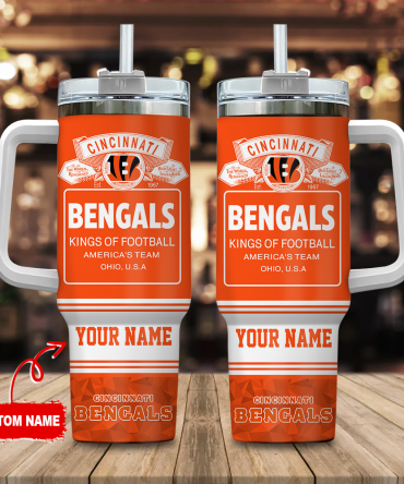 Custom Cincinnati Bengals Tumbler - Personalized Football Fan Gift