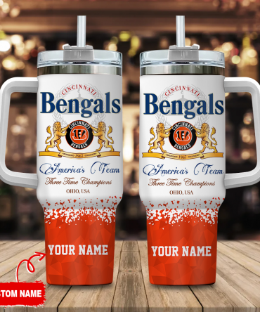 Custom Bengals Tumbler - Personalized Insulated Mug for Fans