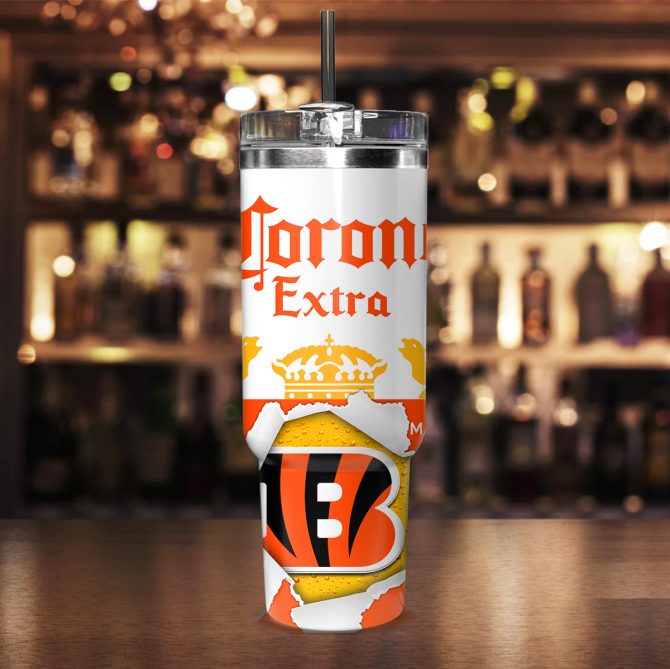 Custom Name Cincinnati Bengals Beer Tumbler - Personalized Gift for Fans - Image 2