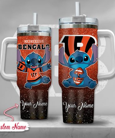 Personalized Cincinnati Football Tumbler with Cute Character Design