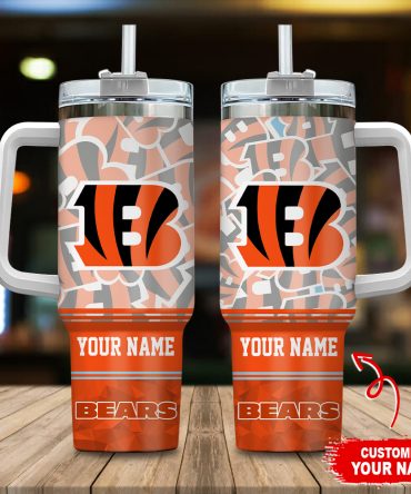 Personalized Football Team Tumbler Mug - Custom Name & Logo Design