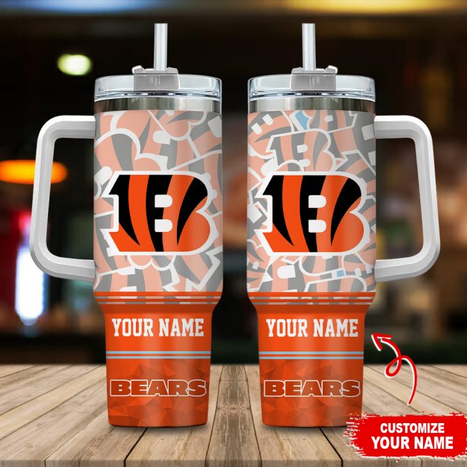 Personalized Football Team Tumbler Mug - Custom Name & Logo Design