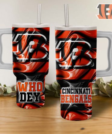 Cincinnati Bengals Fan Tumbler with Handle - Stay Refreshed in Style!