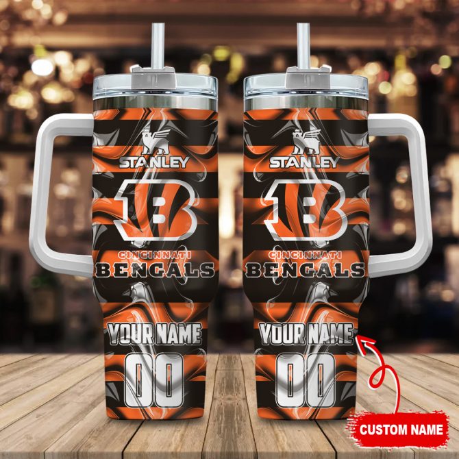Custom Cincinnati Football Tumbler with Handle – Personalized Fan Gift