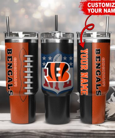Custom Cincinnati Bengals Tumbler - Personalized Football Fan Gift